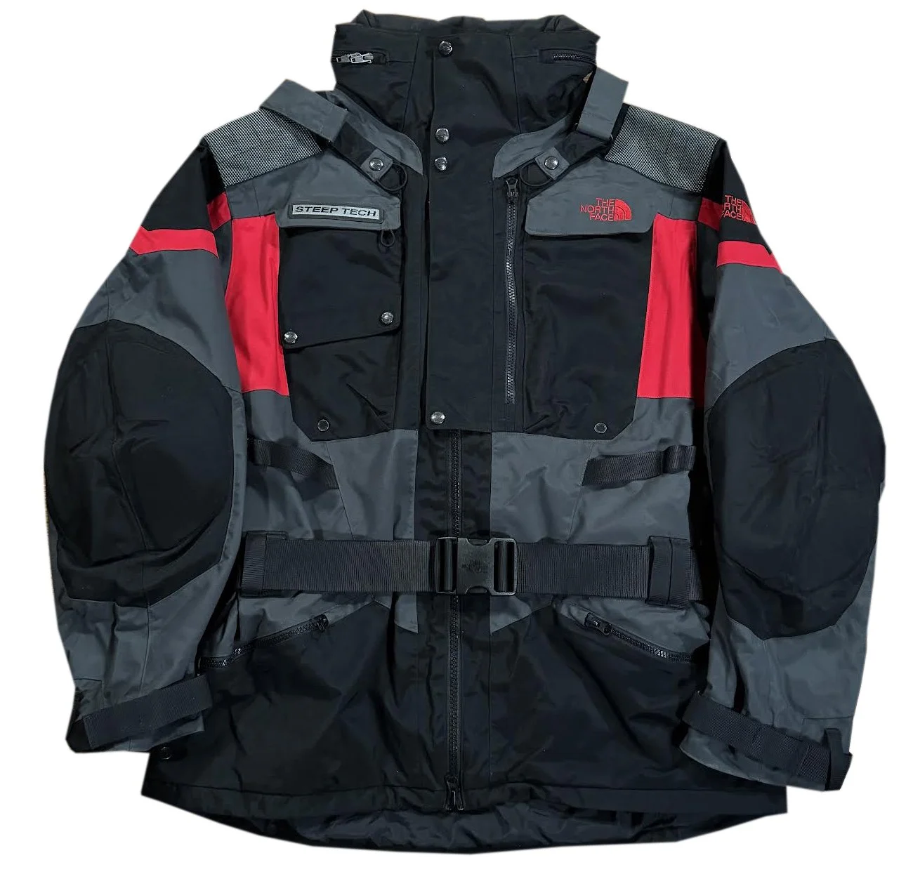 The North Face Steep Tech Black / Red Jacket (Size XL) — RootsBK